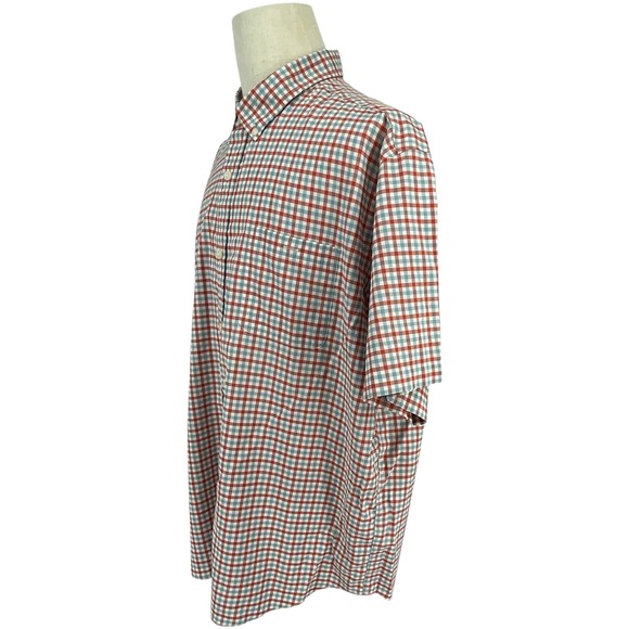 2 Orvis Mens Classic Fit Short Sleeve Plaid Button Down Shirts Wrinkle Free XXL - Picture 4 of 14